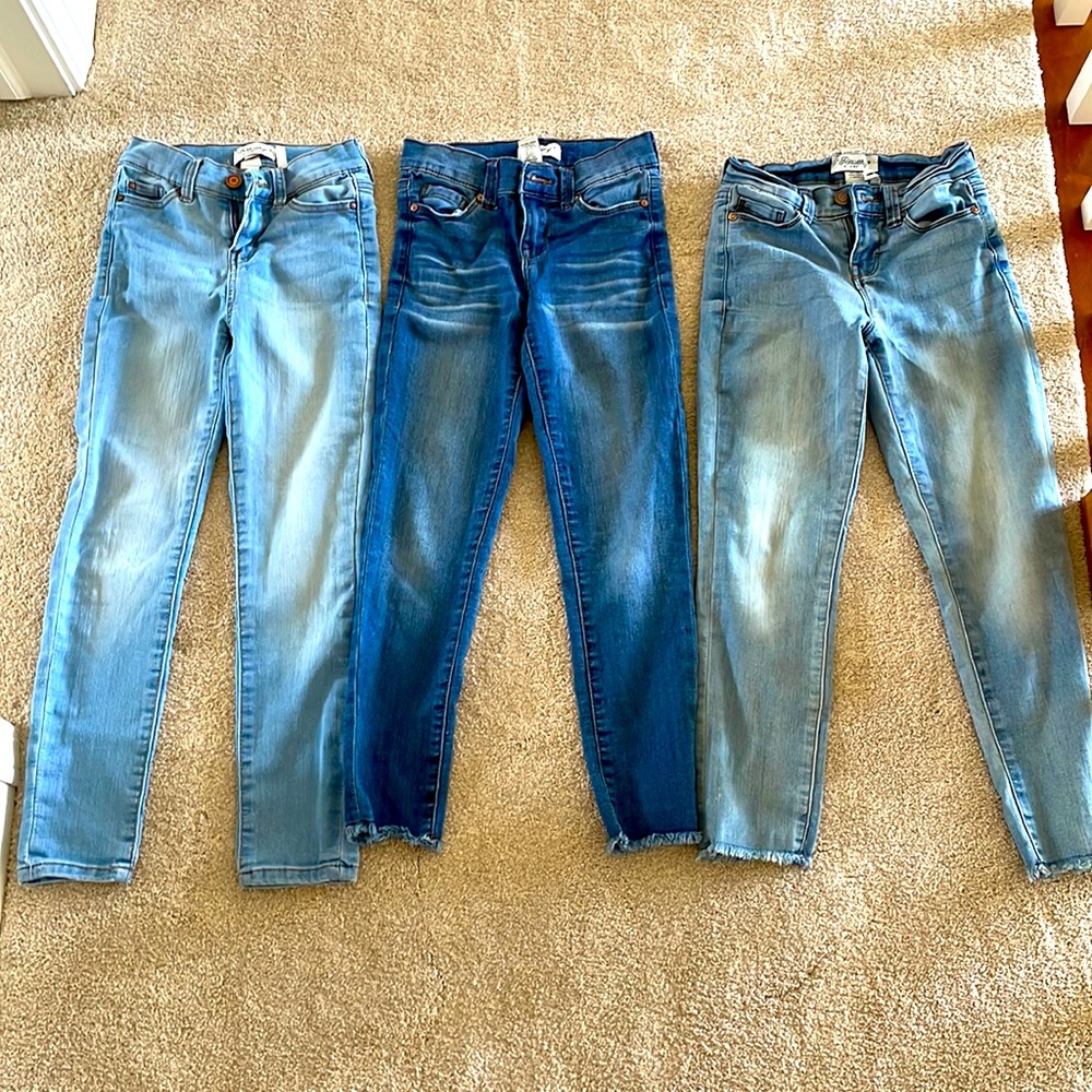 Girls Skinny Ankle Jeans x3 (Girls size 8)